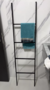 Escada Decorativa Organizadora Preta Em Ferro Porta Toalha