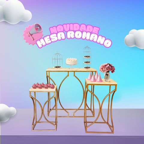 Conjunto 3 Mesas Para Decoração De Festas