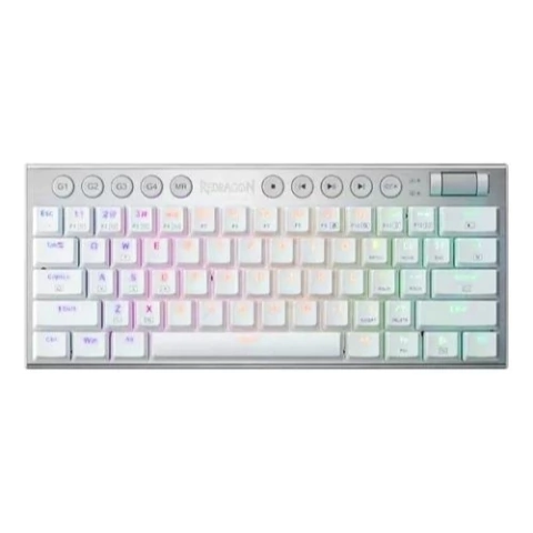 TECLADOS REDRAGON HORUS MINI BLANCO RED SWITCH ENGLISH CABLEADO K632-RGB