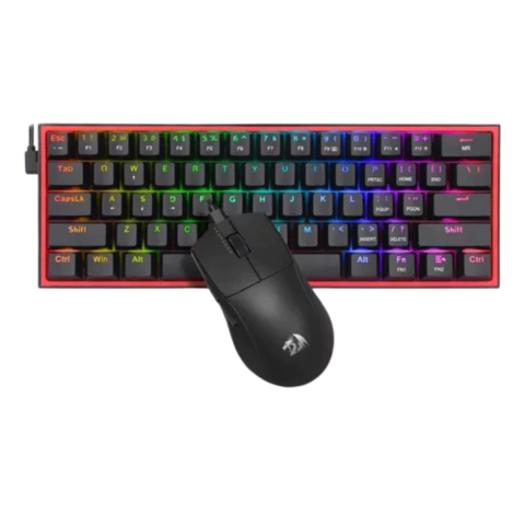 KIT DE TECLADO Y MOUSE REDRAGON K617RGB SP + M724 NEGRO - S143