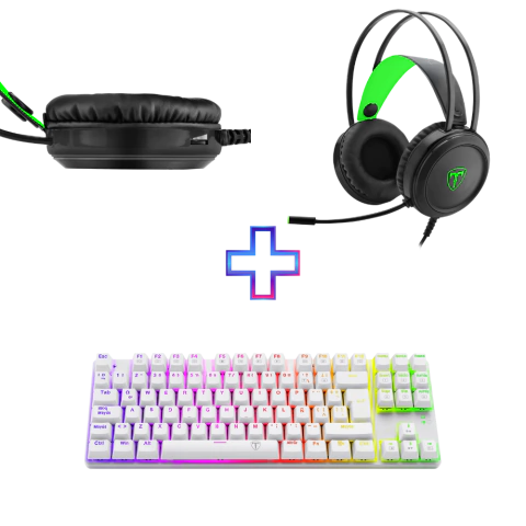 KIT003 T-DAGGER AURICULAR URAL + TECLADO BORA BLANCO