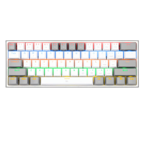 TECLADOS REDRAGON FIZZ CABLEADO RGB K617CT-RGB BLANCO/GRIS - comprar online