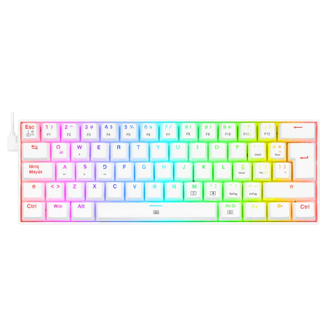 TECLADOS REDRAGON DRAGONBORN K630RGB-SP BROWN BLANCO