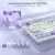 Imagen de Teclado Gamer Inalámbrico Redragon Ucal Max K673wpb Mecánico Switches Mint Mambo Inglés Color Blanco / Violeta / Celeste Con Luz Rgb