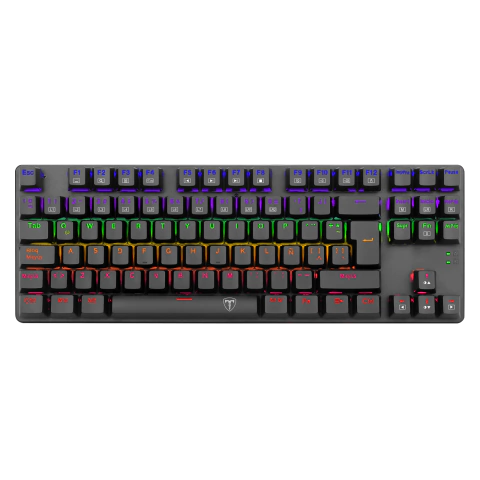 TECLADO T-DAGGER BORA RED SWITCH ESPAÑOL RAINBOW T-TGK313-RD NEGRO