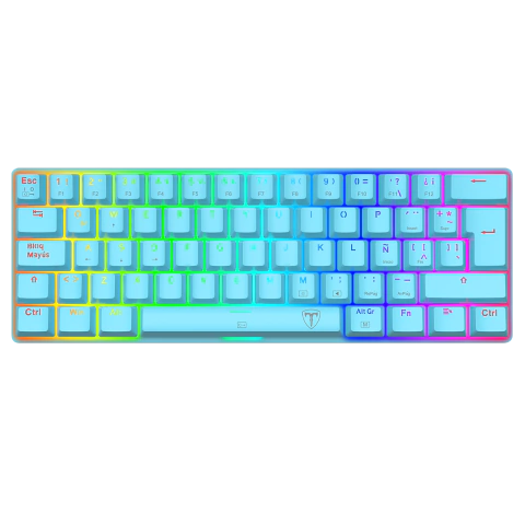 TECLADOS T-DAGGER ARENA AZUL RED SWITCH ESPAÑOL T-TGK321B-RGB-SP