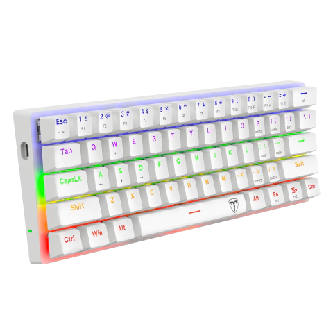 TECLADOS T-DAGGER ARENA BLANCO BROWN SWITCH T-TGK321W-BR-SP
