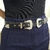 Cinto Feminino SLIM 2 Fivelas Largo - Prata e Dourado
