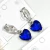 Brinco Pequeno Cristais Folha e Coração - 4 cores - Sol Bijoux - Loja de Acessórios Femininos para Atacado e Varejo