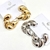 Brinco Pequeno Gotas Curvadas - Dourado e Prata - comprar online