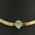 Chocker Folheada Dourada Malha Cristal Azul Claro - M19 na internet