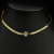 Chocker Folheada Dourada Malha Cristal Azul Claro - M19 - comprar online