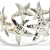 Bracelete de Metal Estrelas Textura - Dourado e Prata - Sol Bijoux - Loja de Acessórios Femininos para Atacado e Varejo