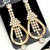 Brinco de Festa Placa Gota Vazada Com Strass - Dourado e Prata - comprar online