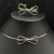 Conjunto Chocker Aro com Bracelete Laço - Dourado e Prata na internet