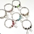 Bracelete Prata Berloques Laço e Quadro - 7 Cores - comprar online