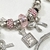 Bracelete Prata Berloques Laço e Quadro - 7 Cores - Sol Bijoux - Loja de Acessórios Femininos para Atacado e Varejo