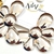 Brinco Pequeno Meia Flor 5 Petalas - Dourado e Prata - Sol Bijoux - Loja de Acessórios Femininos para Atacado e Varejo