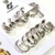Cartela de Argolas Pequenas 3 Arcos - 6 pares - Dourado e Prata - Sol Bijoux - Loja de Acessórios Femininos para Atacado e Varejo