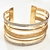 Bracelete de Metal Largo Arcos Tela - Dourado e Prata na internet