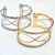 Bracelete de Metal Largo Arcos Infinito - Dourado e Prata - comprar online