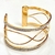 Bracelete de Metal Largo Arcos Infinito - Dourado e Prata na internet