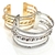 Bracelete de Metal Largo Arcos Espiral - Dourado e Prata - comprar online