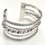 Bracelete de Metal Largo Arcos Espiral - Dourado e Prata - Sol Bijoux - Loja de Acessórios Femininos para Atacado e Varejo