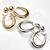 Argola Pequena ABS Tubo Oval - Dourado e Prata - comprar online