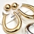 Argola Pequena ABS Tubo Oval - Dourado e Prata na internet