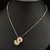 Colar Bijoux Pingente Cravejado Letra S - Dourado e Prata - comprar online
