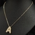Colar Bijoux Pingente Cravejado Letra A - Dourado e Prata - comprar online