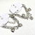 Pulseira Bijoux Prata Correntes Corações - comprar online