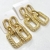 Brinco Grande Dourado Elos Retangular Texturado - comprar online