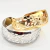 Bracelete de Metal Texturado Vazado - Dourado e Prata - comprar online