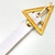 Cinto Feminino SLIM Fivela Triangulo Mini Dourada - Cores - loja online