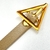 Imagem do Cinto Feminino SLIM Fivela Triangulo Mini Dourada - Cores