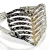 Bracelete de Metal Coração Textura - Dourado e Prata - Sol Bijoux - Loja de Acessórios Femininos para Atacado e Varejo