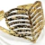 Bracelete de Metal Coração Textura - Dourado e Prata na internet