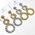 Brinco Grande Bicolor Círculos Enrolados - Dourado e Prata - comprar online