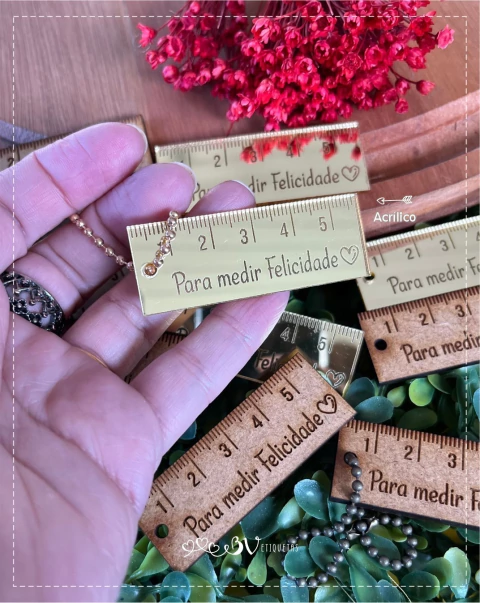 Etiquetas em Acrílico 2cm x 5cm