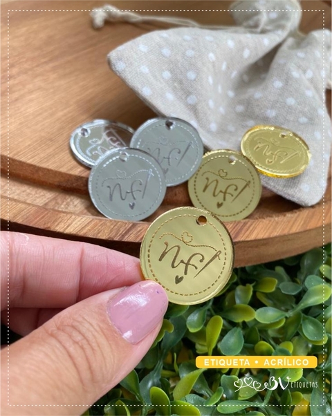 Etiqueta em Acrílico em 2,5cm x 2,5cm - comprar online
