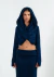 Indigo Soft Velvet Hooded Top - buy online