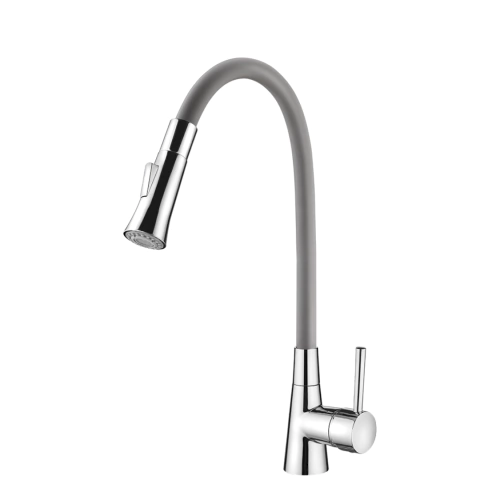 Misturador Cozinha Monocomando de Mesa 2257 G27 Bica Flexível - Flex Gray Cinza com Cromado Lorenzetti