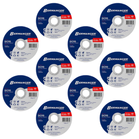 Kit Disco de Corte DCI 10 7,8pol Berwanger com 10 unidades