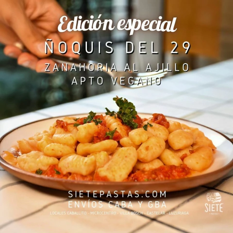 Ñoquis De Zanahoria al Ajillo - Apto Vegano - comprar online