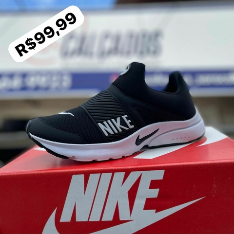 Casual Sem Cadarço Masculino - Preto/Preto