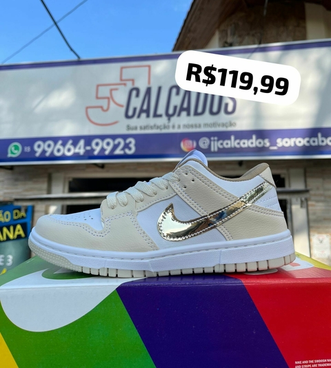 Dunk Low Pro - Branco/Ouro