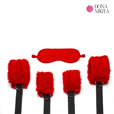 Kit Bondage Vermelha Sexy Fantasy