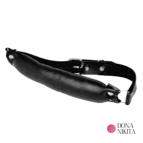 Mordaça em Couro com Tiras Ajustáveis Garji